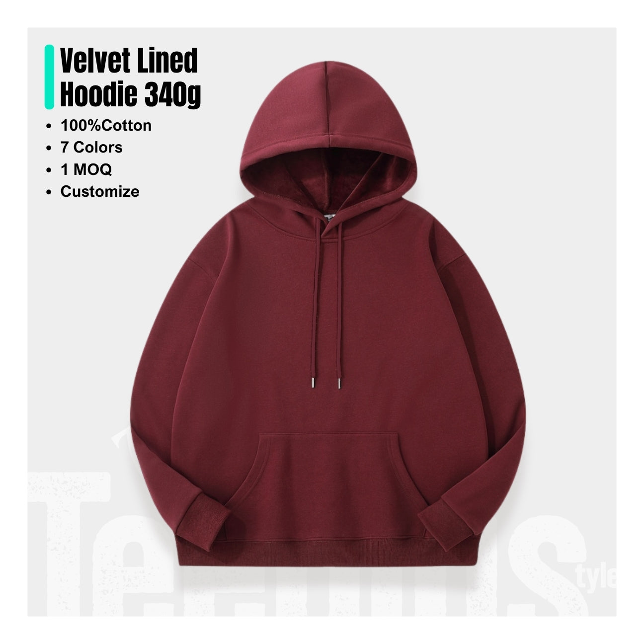 Hoodie 340g (Velvet Lining)
