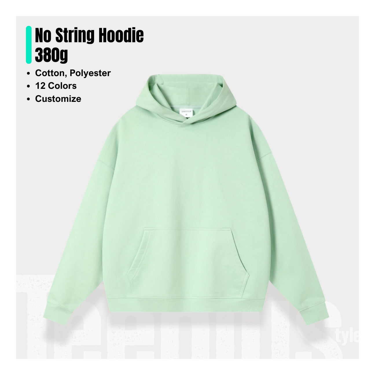 Hoodie 380g - No Strings
