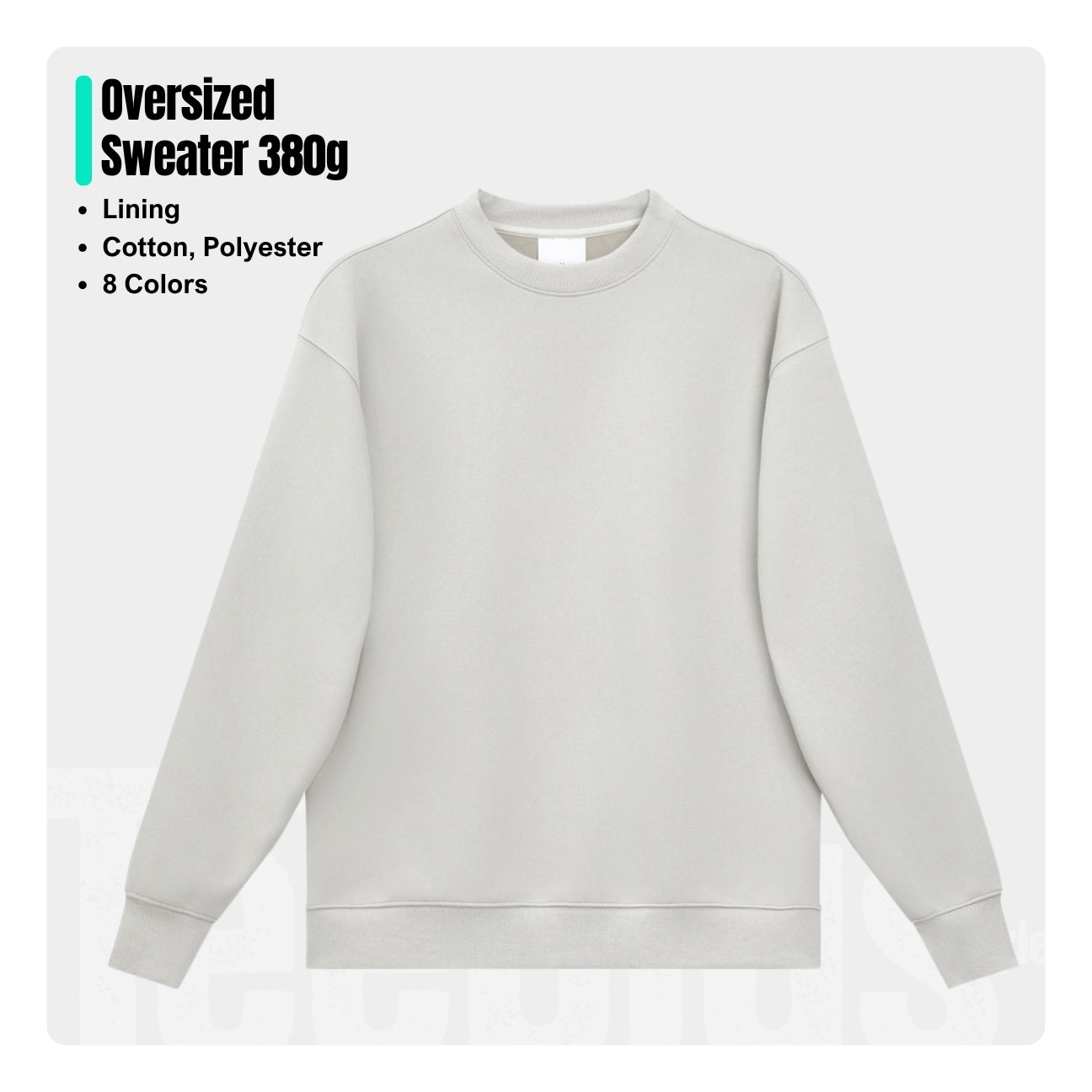 Sweatshirt 380g - Oversized and Drop Shoulder