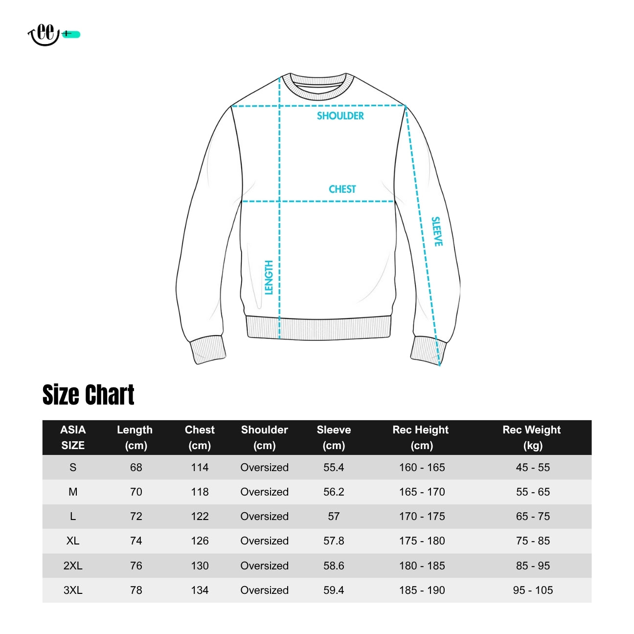 Sweatshirt 380g - Oversized and Drop Shoulder