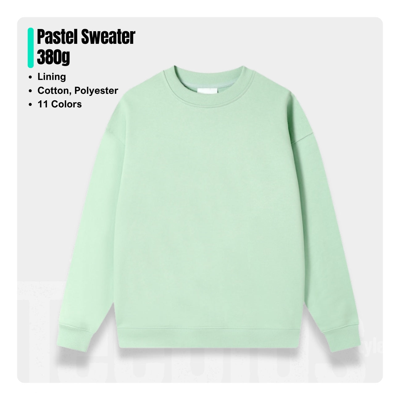 Sweatshirt 380g - Pastel Colors