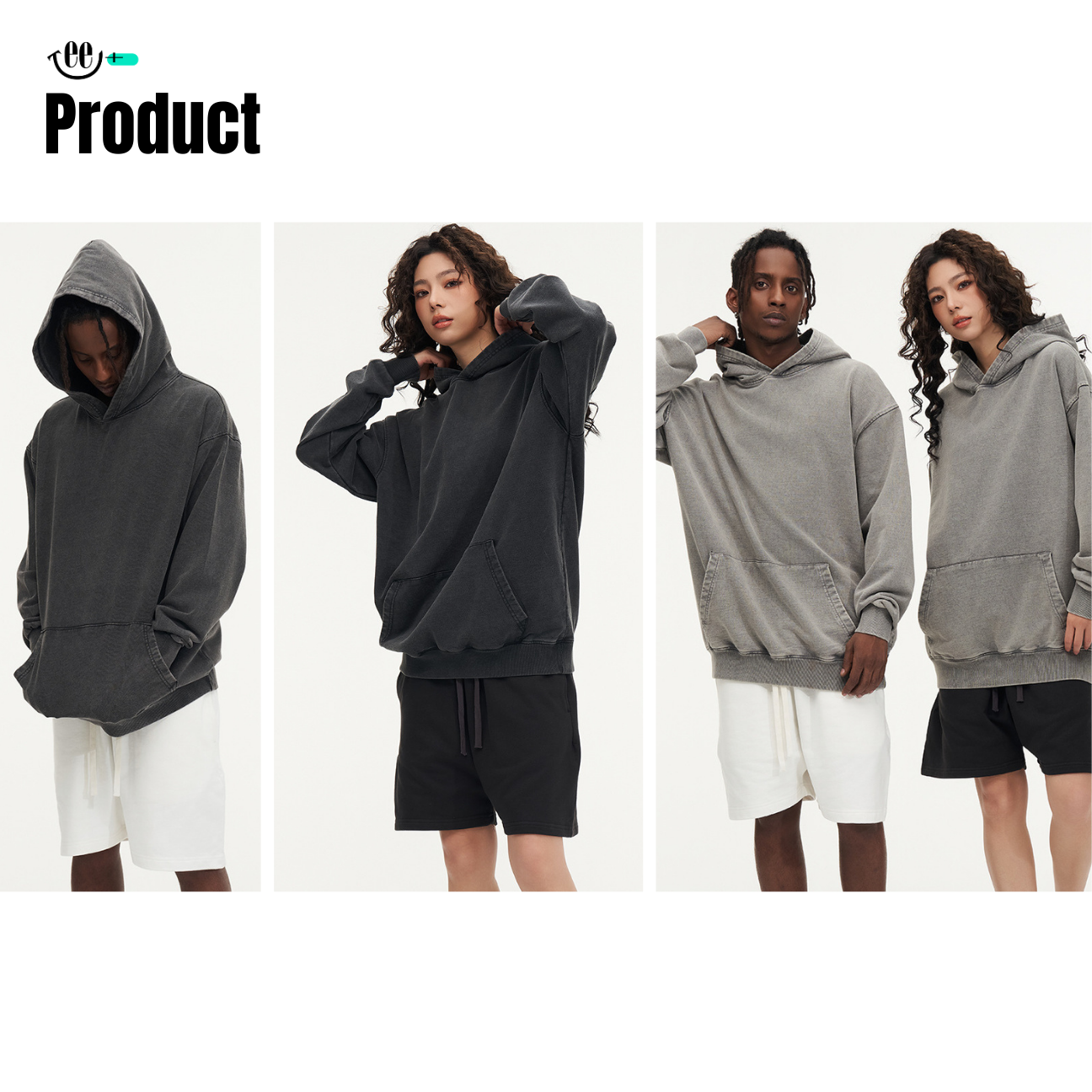 Hoodie 450g - Wax Dyed and Washed