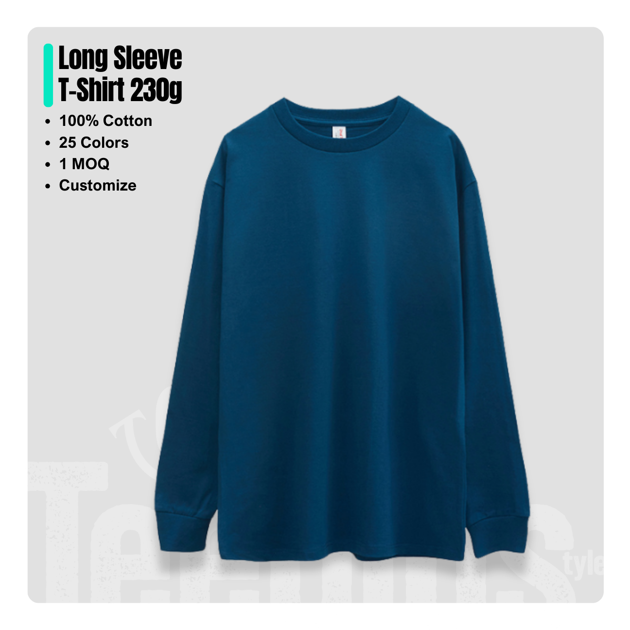 Long Sleeve T-Shirt with Cuffs (230g)