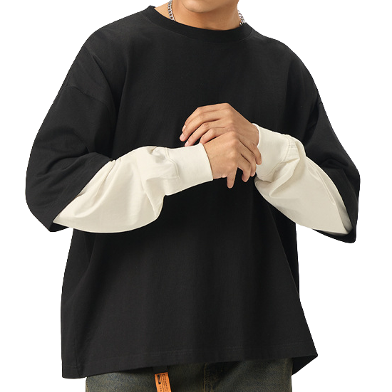 Long Sleeve Boxy Layered T-Shirt (280g)