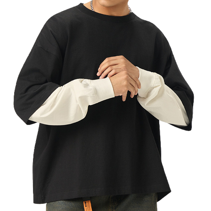 Long Sleeve Boxy Layered T-Shirt (280g)