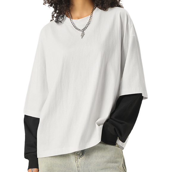 Long Sleeve Boxy Layered T-Shirt (280g)
