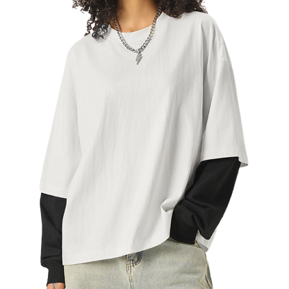 Long Sleeve Boxy Layered T-Shirt (280g)
