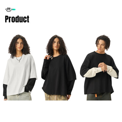 Long Sleeve Boxy Layered T-Shirt (280g)