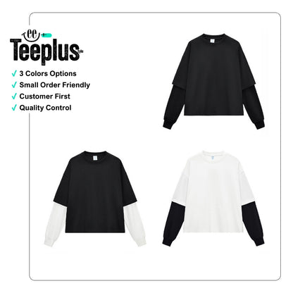 Long Sleeve Boxy Layered T-Shirt (280g)