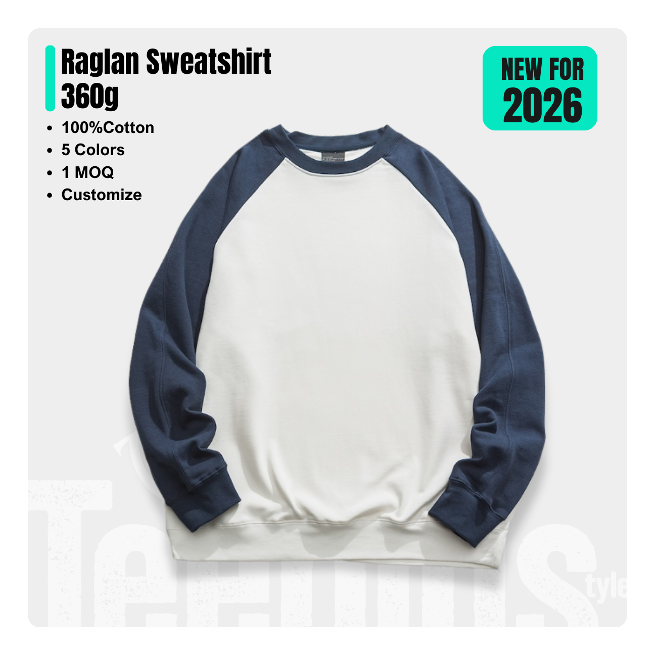 Sweatshirt 360g - Raglan Style