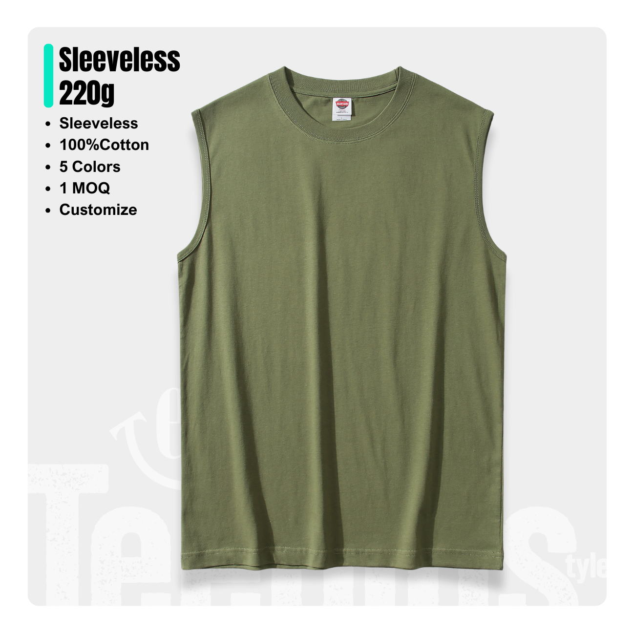 Sleeveless T-Shirt (220g)
