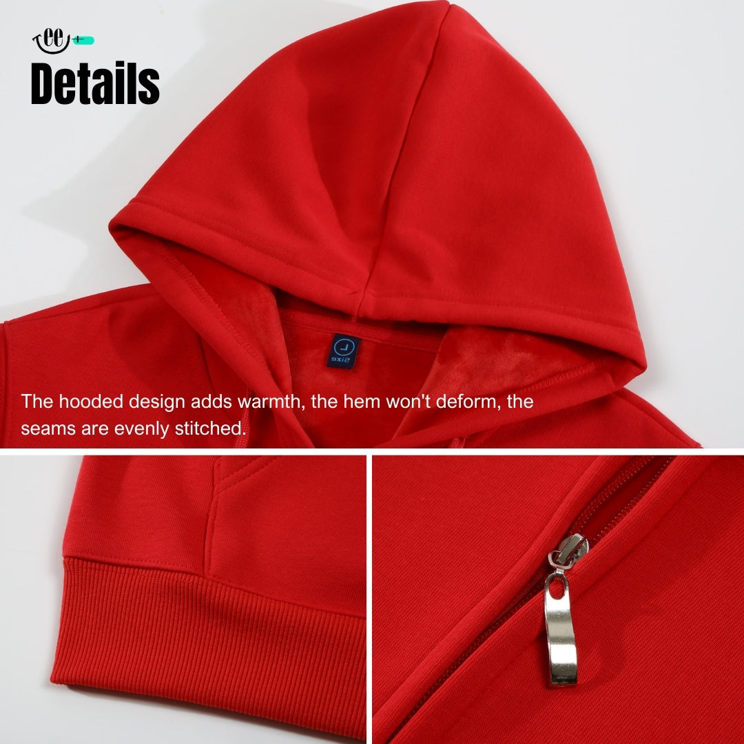 Zipped Hoodie 340g - Velvet Lined