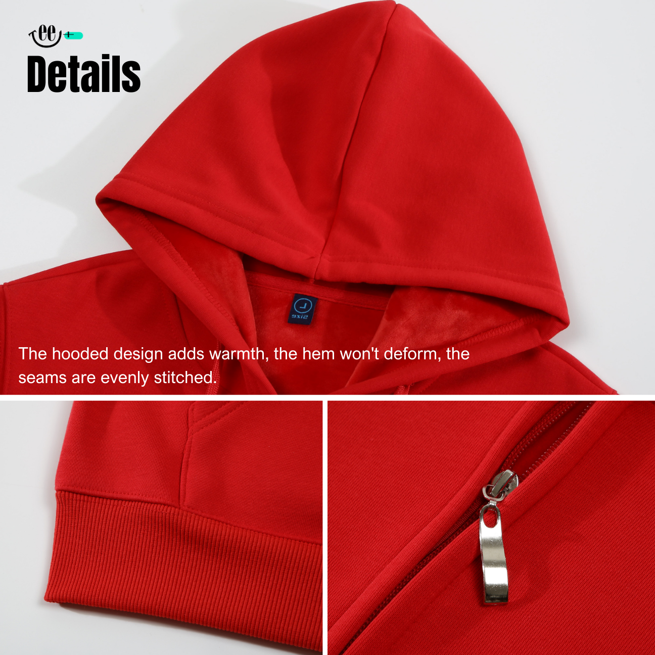 Zipped Hoodie 340 - Fleece Lined