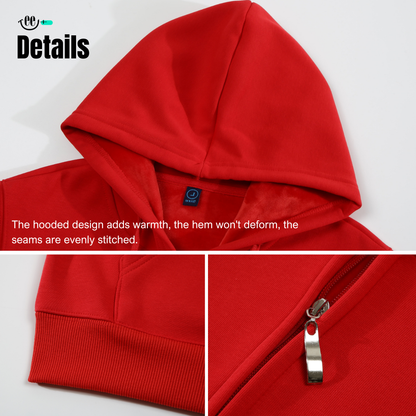 Zipped Hoodie 340 - Fleece Lined