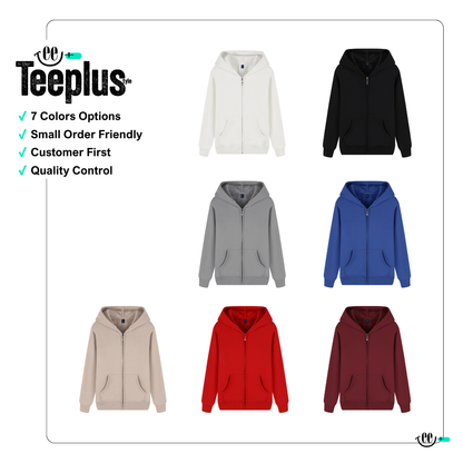 Zipped Hoodie 340 - Fleece Lined