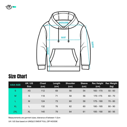 Zipped Hoodie 360g - Premium Fleece Lined